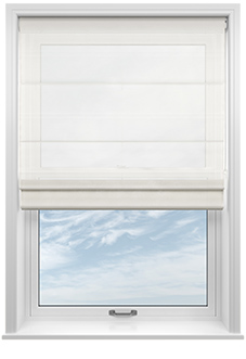 Pavia Voile, White Primrose - Twist&Fit Roman Blind